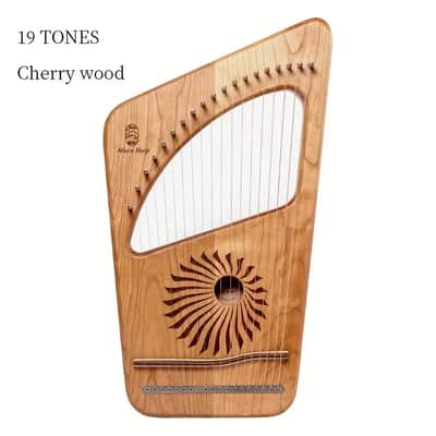 19-String Cherry Wood Lyre Harp – Warm Resonance & Elegant Design image 4