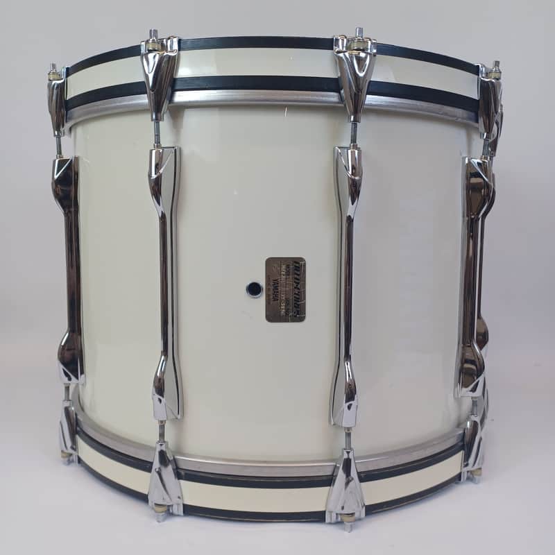 Yamaha 14x20" Field Corps Bass Drum 10-Lug MB820U Piano White Wrap Japan Vintage image 1