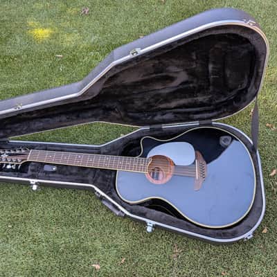 Yamaha APX700II-BL 12-String Thinline Cutaway with Electronics - Black - New $159 Case image 1