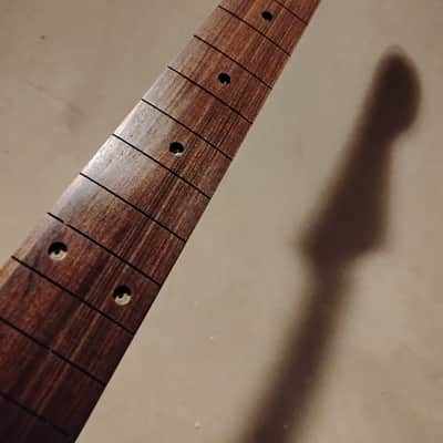 BEAUTIFUL BRAZILIAN MORADO FLAME MAPLE STRAT NECK FITS FENDER WARMOTH image 3