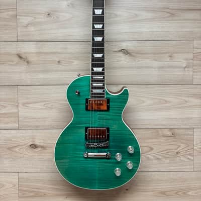 Gibson Les Paul Modern Figured Electric Guitar - Seafoam Green #0327 image 2
