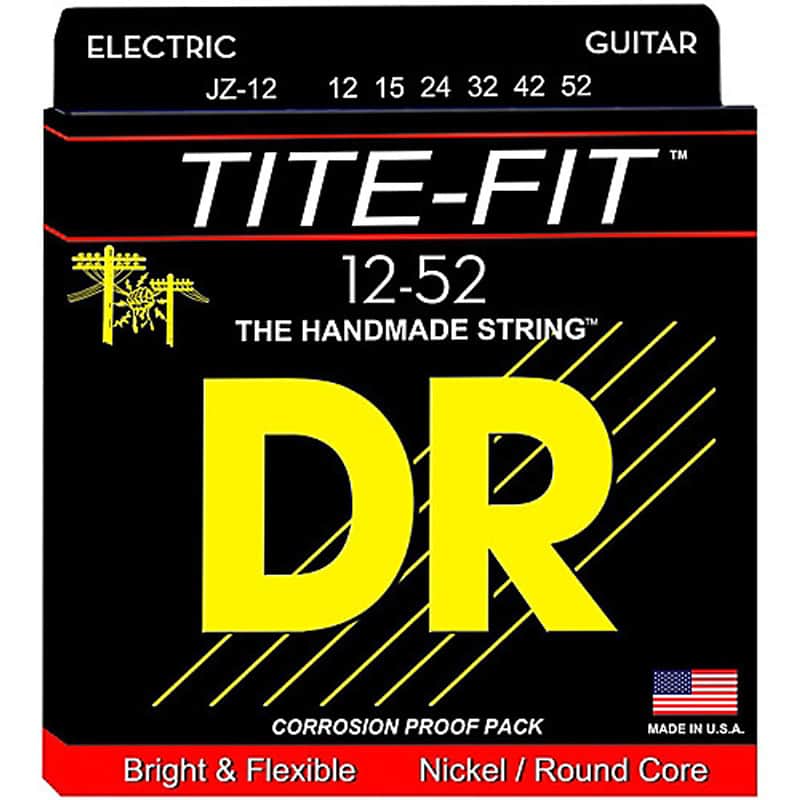 DR Strings JZ-12 Tite-Fit Nickel Plated Extra Heavy Electric Guitar Strings 12-52 image 1