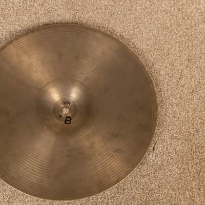 1970s Zildjian 14" Thin Stamp Hi Hat Cymbals 1079g image 5