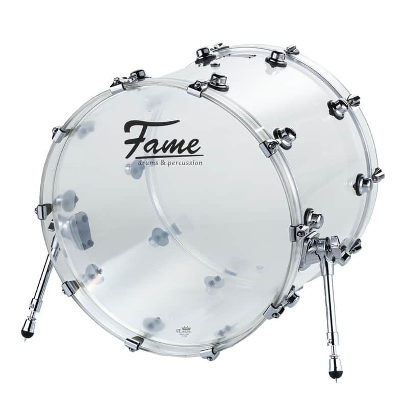 Fame Crystallica Bass Drum 22"x18" Clear Acryl - Bass Drum image 1