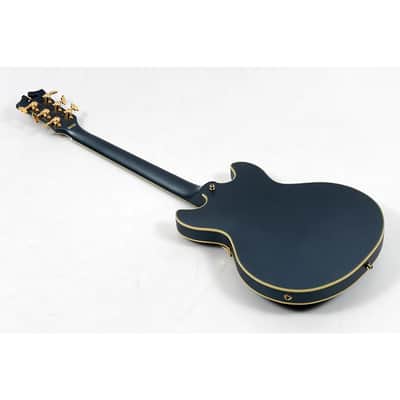 D'Angelico Deluxe Series Mini DC with USA Seymour Duncan Humbuckers Limited-Edition Semi-Hollow Electric 2020-Present - Matte Charcoal image 2