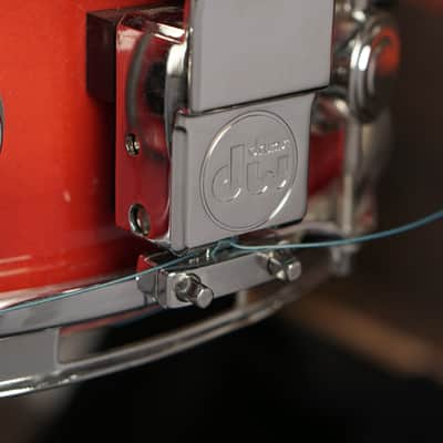 DW 4.5x13" Pre-Collector's Series Snare Drum - Red Lacquer - Carl Allen image 4