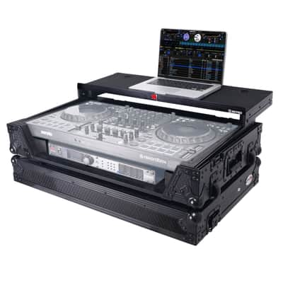 ProX XS-DDJFLX10WLTBL Pioneer DDJ-FLX10 Black Case w/Shelf+1U Rack+Wheels+LED image 6