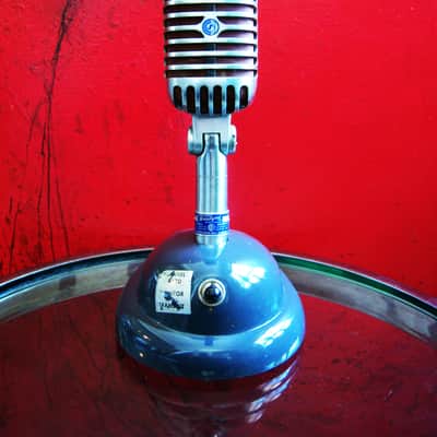 Immagine Vintage 1950's Shure 55S Unidyne dynamic cardioid Microphone w S36 stand Elvis prop display repair - 6