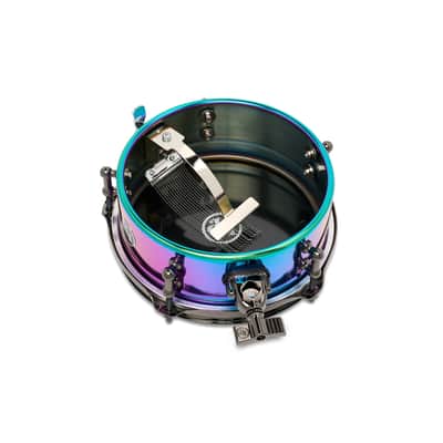 LP Tony Succar Micro Snare, Rainbow w/ Black Nickel HW, 8in image 3