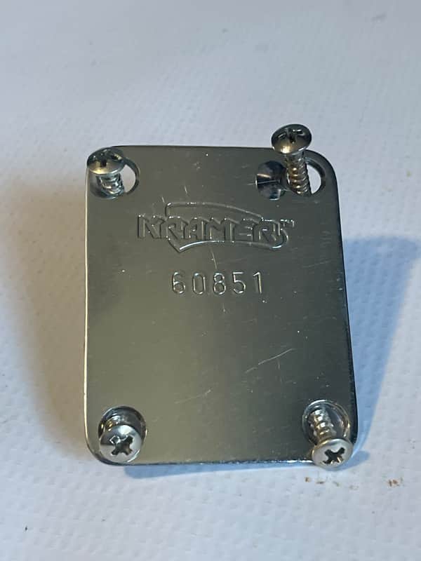 1980's Japan Kramer Focus 1000 Series Guitar Chrome Neckplate Neck Plate image 1