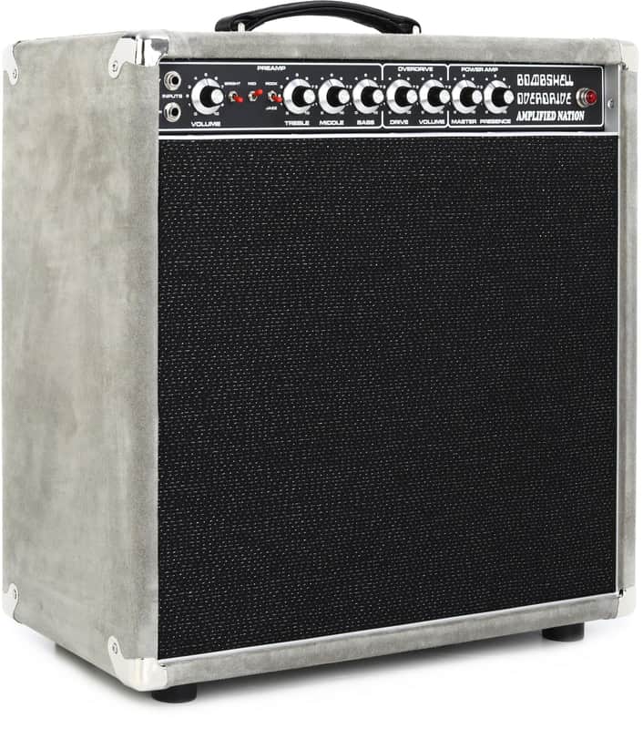 Amplified Nation Bombshell Overdrive 50-watt 1 x 12-inch Tube Combo Amplifier - Silver Suede image 1