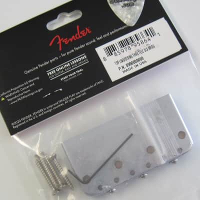 Fender 3-Saddle Custom Cut-Off Vintage-Style Tele Bridge Compensated Brass Saddles 0990809000 image 3