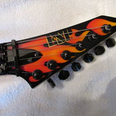 ESP Carved Flaming Skull 1995 - Flaming Skull image 2