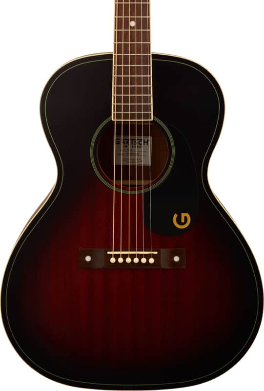 Gretsch Jim Dandy Concert Acoustic Guitar, Sapele Top, Deep Cherry Burst image 1