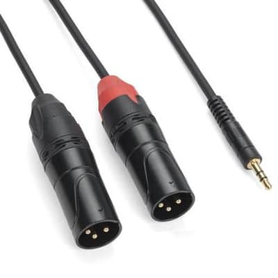 Tourtek PRO TPA Breakout Cable - 1/8" TRS to Dual XLR Male 3ft image 2