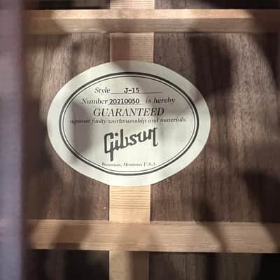 Gibson J-15 Acoustic 2020 - Antique Natural image 6