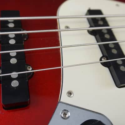 94-95 Fender Japan Jazz Bass Candy Apple Red w/ Gig Bag image 10