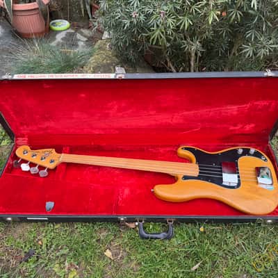 1975 Fender Precision Bass Fretless with Maple Board - Natural - OHSC image 20