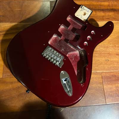 Fender MIM Standard Strat Midnight Wine Burgundy Stratocaster Body w Bridge Hdw image 1
