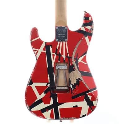 EVH Striped Series Frankenstein Frankie Red/White/Black Stripes Relic [EVH2003568] (09/18) image 4