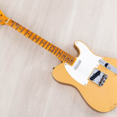 2023 Fender Custom Shop B2 1958 Telecaster Journeyman Relic Aged HLE Gold w/ Case & CoA, Lightweight image 10