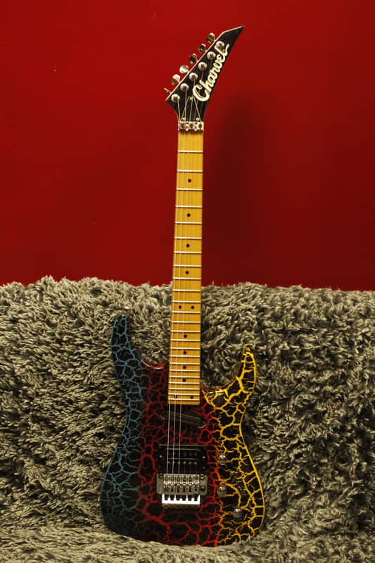 Charvel Fusion Deluxe Guitar, 80's Japan, Rainbow Crackle + HDSC Ships WW image 1