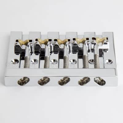 NEW Hipshot 5K502C Kickass 5 STRING BRIDGE Retrofits Fender Squier Bass - CHROME image 4