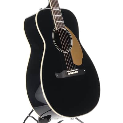 Fender California Vintage Malibu with Case, Gold Pickguard, Matching Headstock, Black (RC1) (03825) image 3