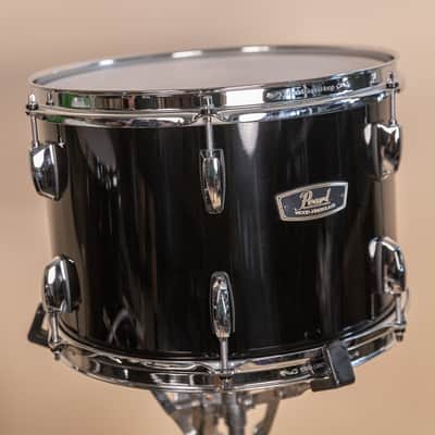 Pearl Wood Fiberglass Reissue Piano Black Drum Set image 12