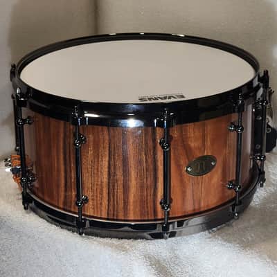 JT Custom Drums 14x7 Patagonian Rosewood Solid Orchestral Stave Snare Drum image 3