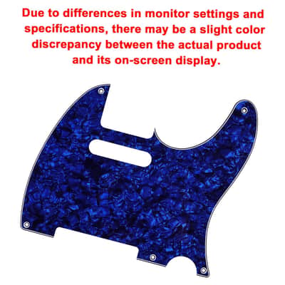Vintage 5-Hole Tele Pickguard 4 Ply Electric Guitar Pickguard Scratch Plate for USA/Mexican Vintage Style Fender Tele Telecaster JT/HB-18 Blue Pearl image 5