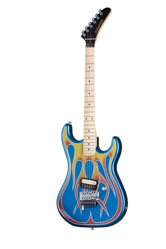 Kramer Baretta Hot Rod Blue Sparkle with Flames image 1