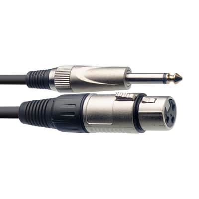 Stagg 6M 20ft High Impedance Microphone Cable XLR F To 1/4" Plug Mike Mic image 3