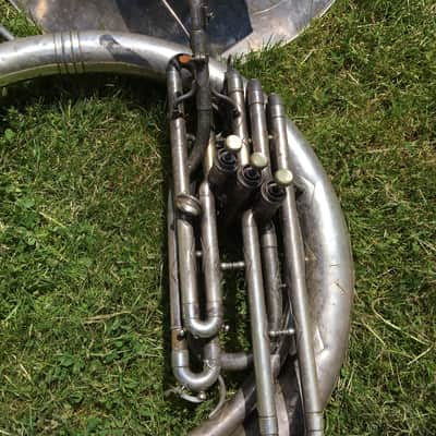 King Sousaphone, H.N. White Co. Cleveland. 1939 serial number, w/ case image 3