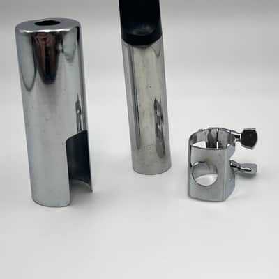 Vintage Arnold Brilhart “Designed by Arnold Brilhart” Metal Soprano Saxophone Mouthpiece w/ Orig. Lig. and Cap image 1