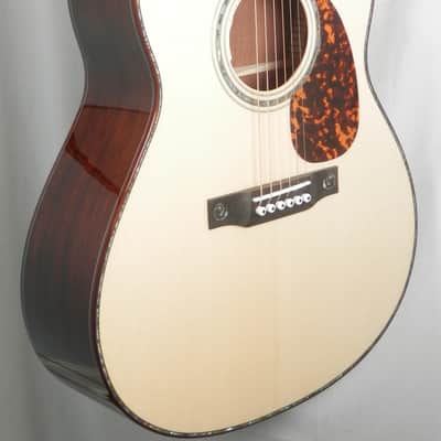 Larrivee Custom LV-10E Madagascar Rosewood Back & Sides, Moon Spruce Top, Dragon ,Vine-Vase Cutaway image 6