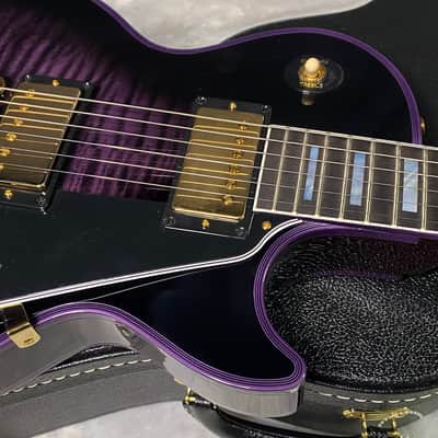 NEW! Gibson Dealer Select Custom Shop Les Paul Custom Purple Widow AAA Figured Flame Top - Authorized Dealer - 9.9 lbs - G07675 image 2