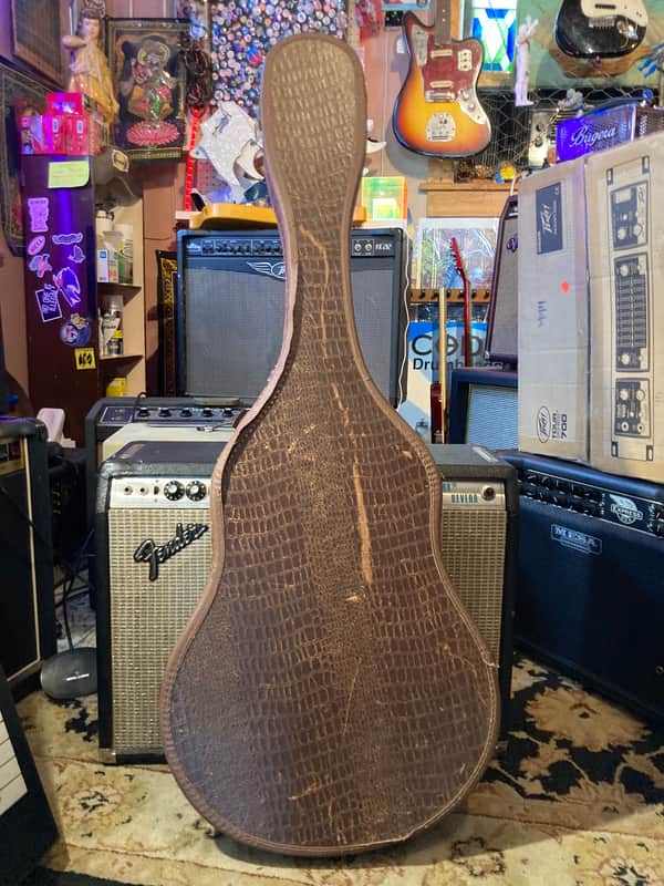 Gibson Vintage Chipboard Alligator 🐊 Case ES 335 125 175 225 etc 1950s - Brown image 1