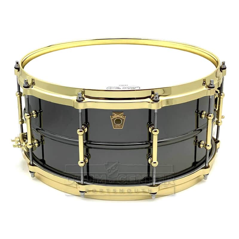 Ludwig LB417BT Black Beauty Snare Drum 14x6.5 w/Brass Trim image 1