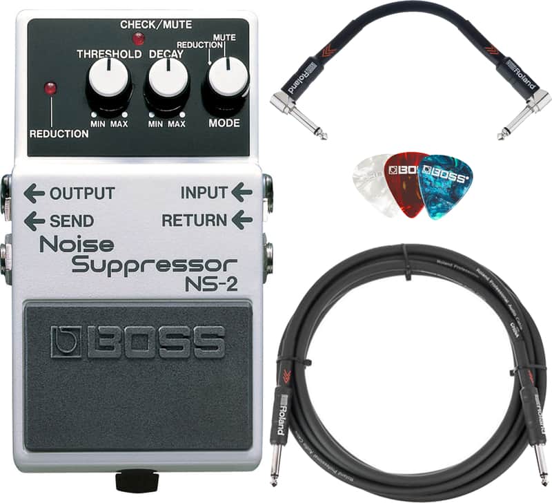 Boss NS-2 Noise Suppressor w/ Instrument Cables image 1
