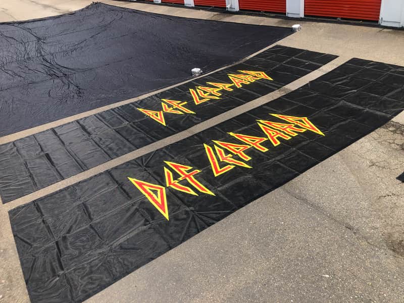 Def Leppard 2008 Stage Used Logo Backdrop. Joe Elliot COA image 1