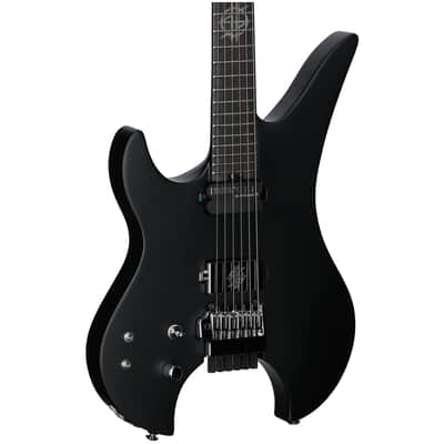 Schecter Synyster Gates Custom-6 TR-S Signature Headless Electric Guitar, Left-Handed, Satin Black image 1