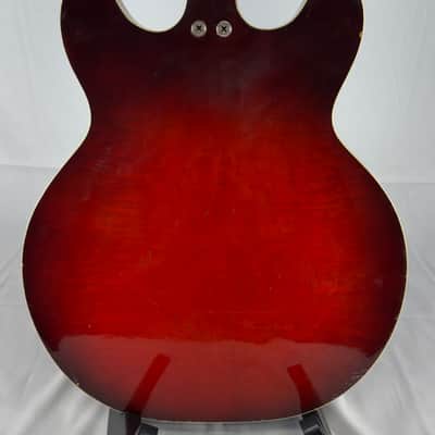 Harmony H-78 Hollow Body Electric Guitar Body  1964 Red Burst image 13