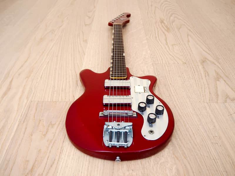 1960s Teisco MJ-2L Vintage Electric Guitar Japan, Guyatone Pickups
