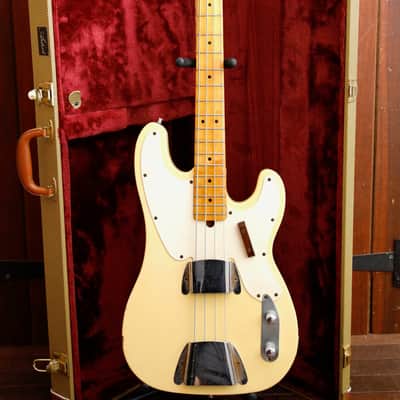 Aria T P-Bass Style Bass Guitar Vintage White Made In Japan Pre-Owned image 2