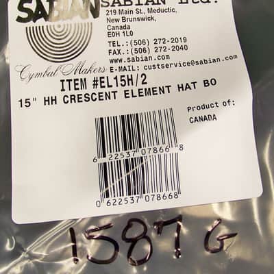 Sabian Crescent Element 15" Hi Hat Cymbals/Model # EL15H/New image 7