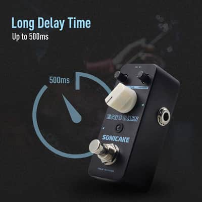 Echo Rain Digital Delay Guitar Effect Pedal True Analog Signal Path Clear Warm Feedback QSS image 4