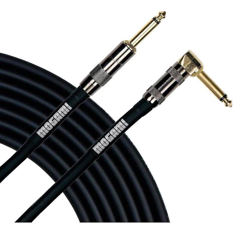 Mogami Platinum-Guitar-20R 1/4" TS Male Straight to Right-Angle Instrument Cable image 1