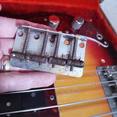 VINTAGE 1963 PRE-CBS FENDER BASS BRIDGE - JAZZ, PRECISION w/  SCREWS (read description).   image 3