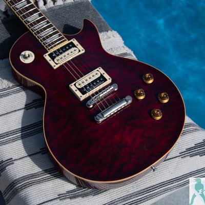 2013 Edwards by ESP E-LP-92SD/QM Limited Model Les Paul Standard w Seymour Duncan PU's! & AAAAA Quilt Top - Black Cherry Finish - Made In Japan - Pro Set-Up! image 9